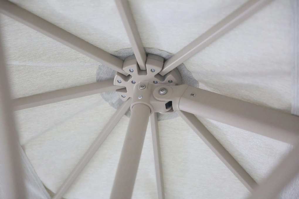 Zweefparasol  3x3.5m S2 Excellent (excl. voet) Taupe-naturel-bruin Camello Luna
