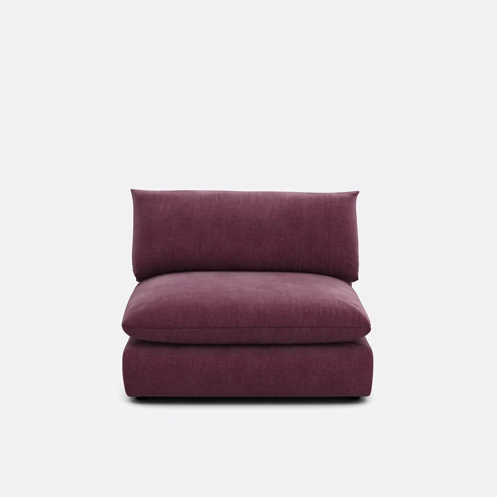 Zitelement voor modulaire sofa, in gestructureerde stof, Malo
