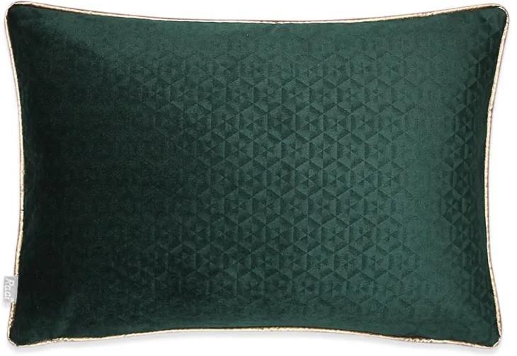 Kussen groen met piping Joyce Met binnenkussen 60 x 40 cm