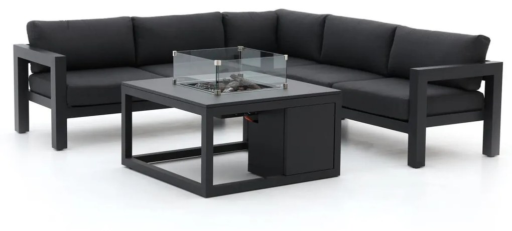 Bellagio Campazzo/Cosi 100cm hoek loungeset met vuurtafel 4-delig