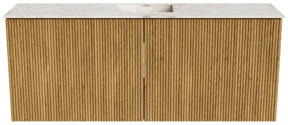 Mondiaz Joya DLux 100cm toiletmeubel oak met wastafel faye midden 1 kraangat frappe