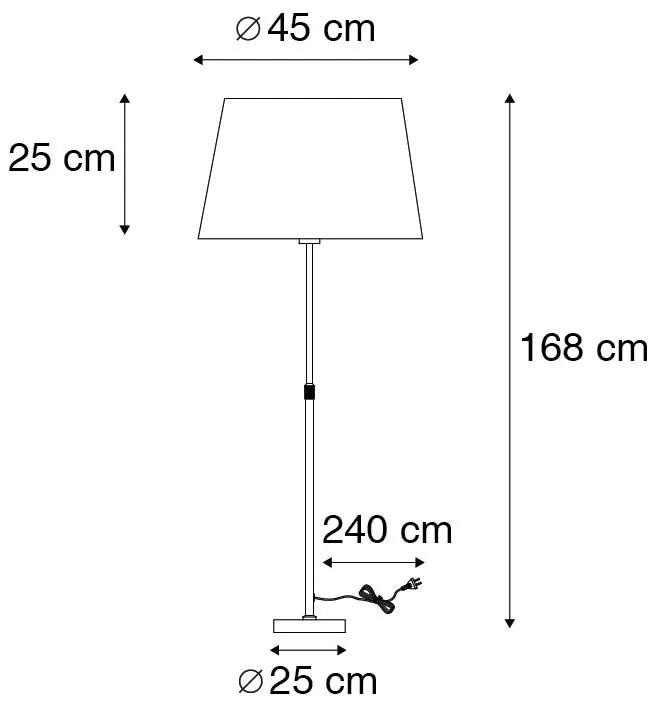 Smart vloerlamp met dimmer brons met bruine kap 45 cm incl. Wifi A60 - Parte Modern, Design E27 rond Binnenverlichting Lamp