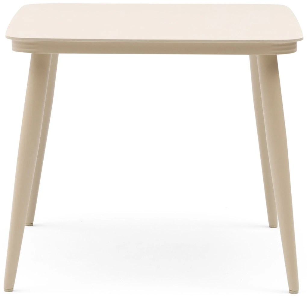 Dining Tuintafel 90 x 90 cm Aluminium Taupe Vienna