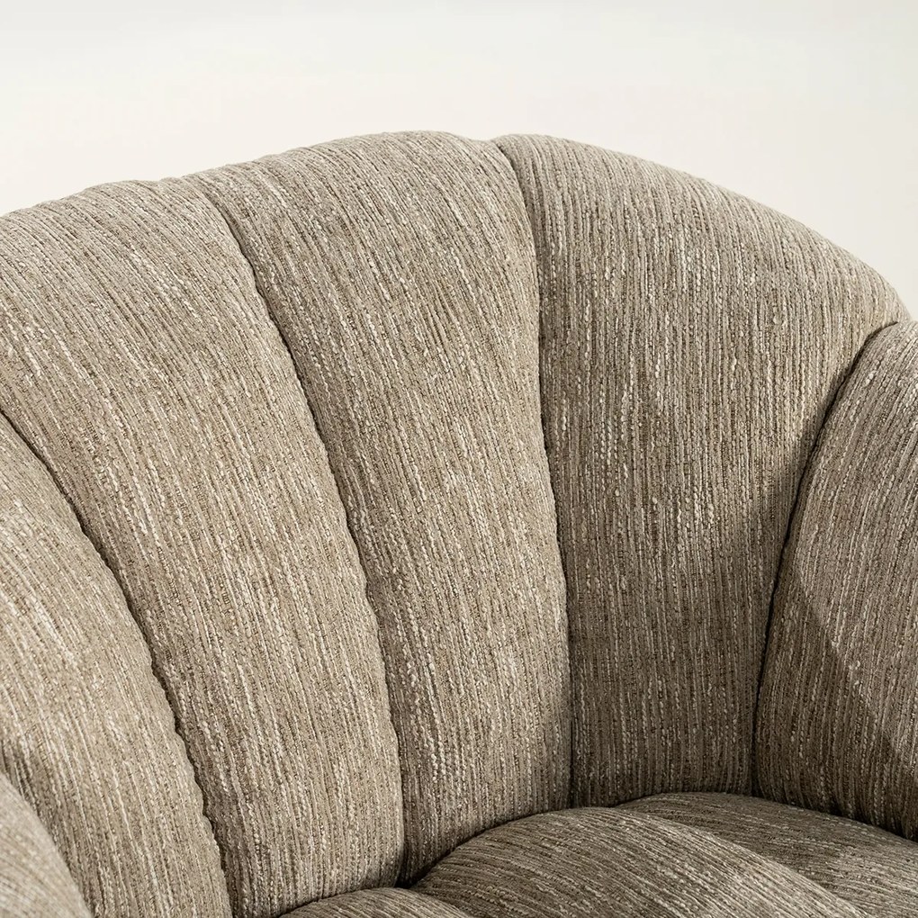 Schelpvormig Fauteuil Taupe
