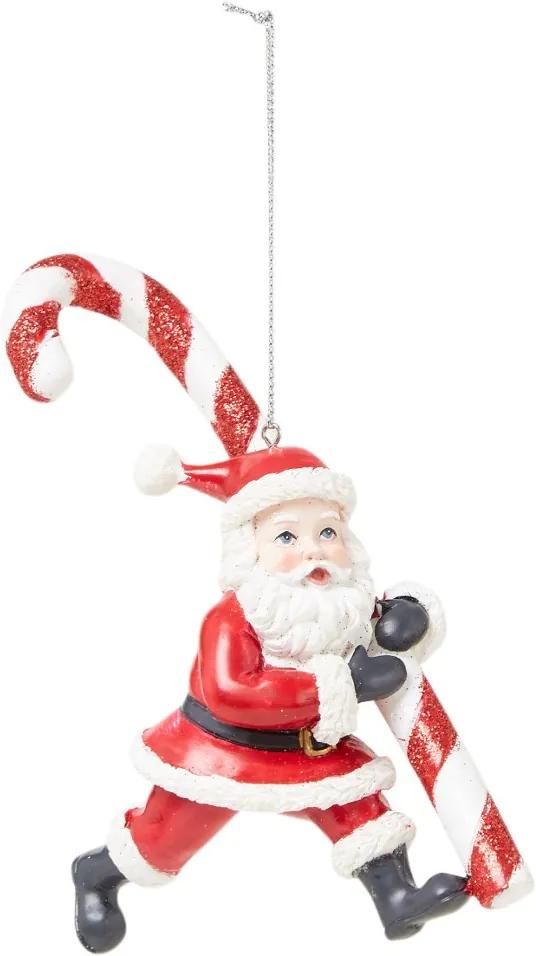 Kurt Adler Santa Candycane kersthanger 14 cm