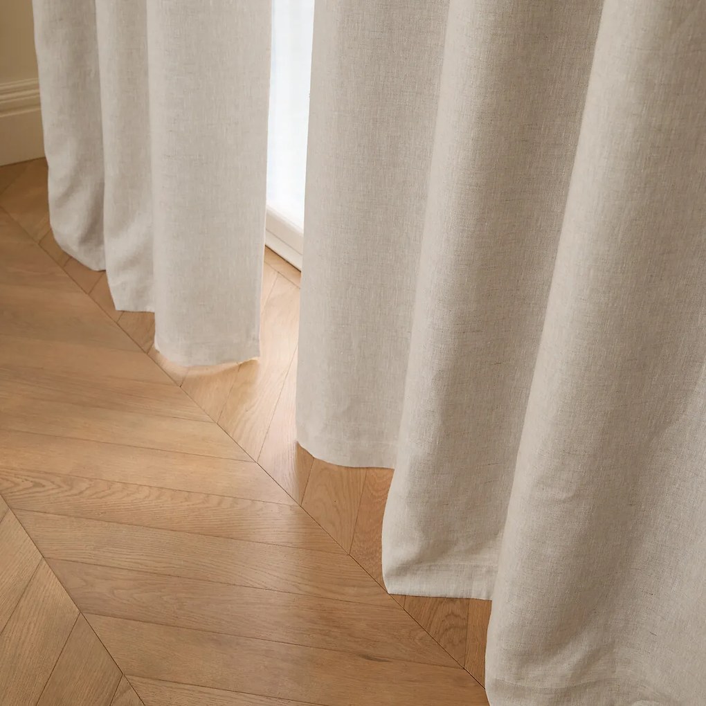 Verduisteringsgordijn van gewassen linnen, oogjes, Private