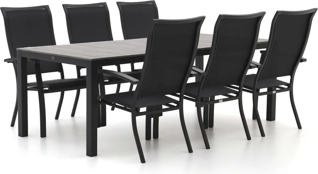 + 15% kassakorting | Diningset Bellagio  | 6 personen polywood | Tuinset stapelbaar | 7-delig | Kees Smit Tuinmeubelen