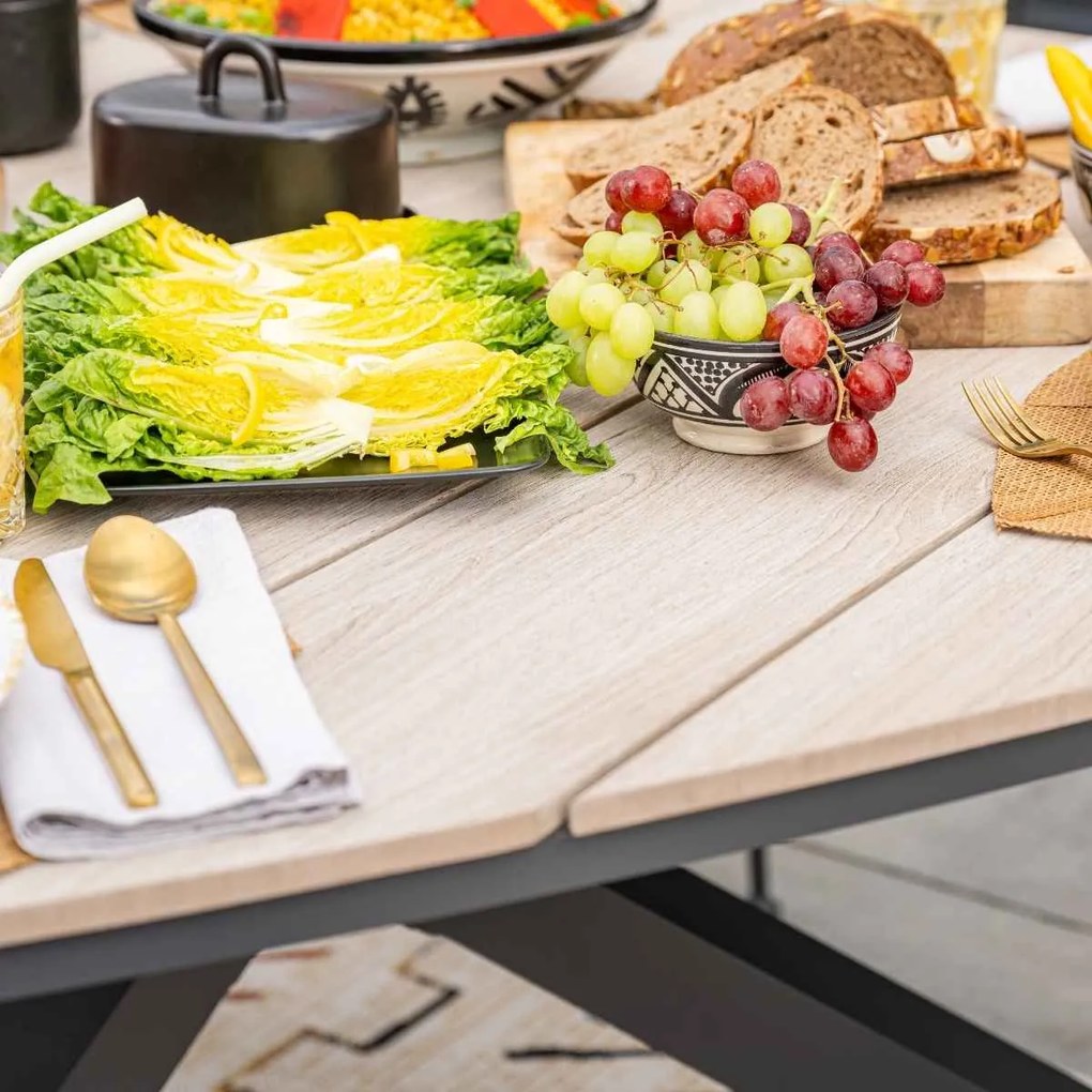 Garden Impressions Aleria tuinset 7-delig - Tulli triangle tuintafel 170 cm