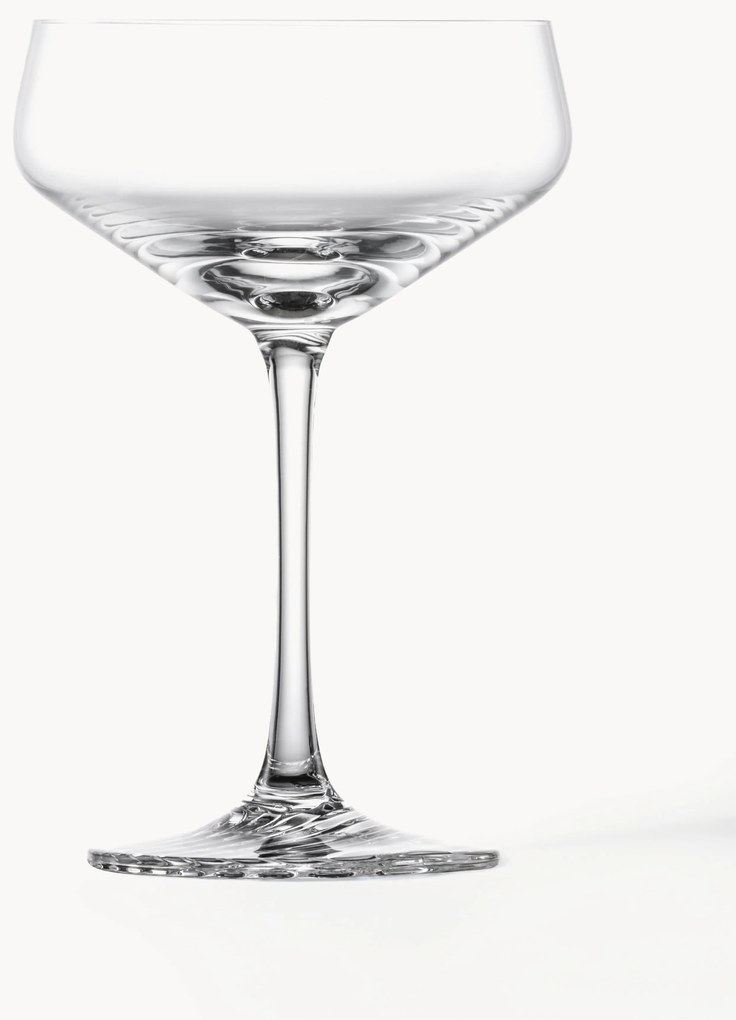 Set van 4 kristallen champagneglazen Echo
