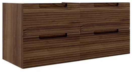 Adema Prime Balance Wastafelonderkast - 120x55x44.9cm - 4 lades - Geintegreerde greep - MDF - Noten SW1027164x2