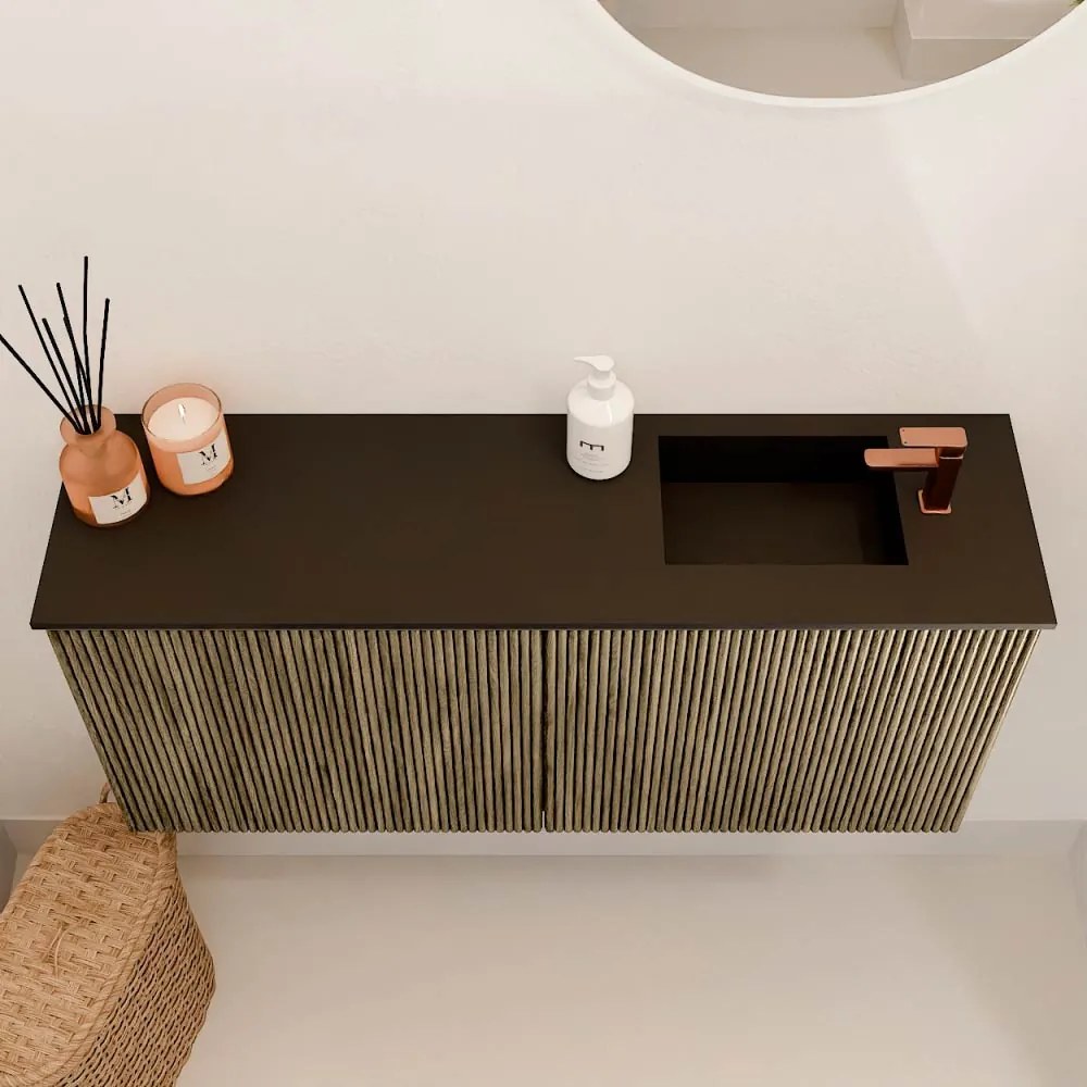 Mondiaz Joya 90cm toiletmeubel dusk met wastafel faye rechts 1 kraangat urban
