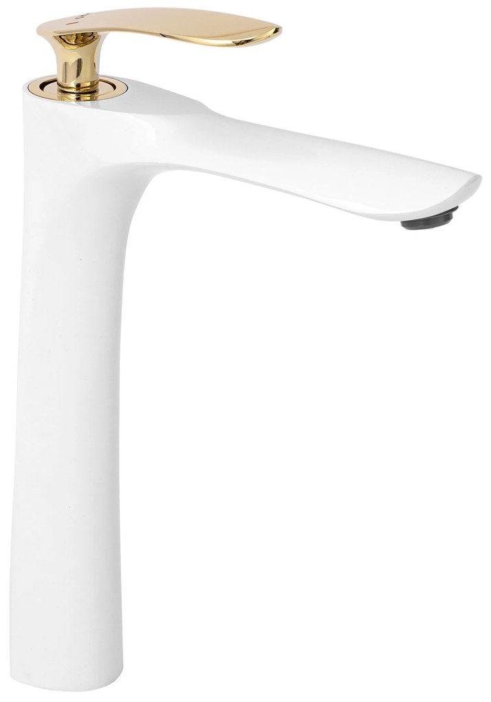 Wastafelkraan Rea Orbit White/Gold High