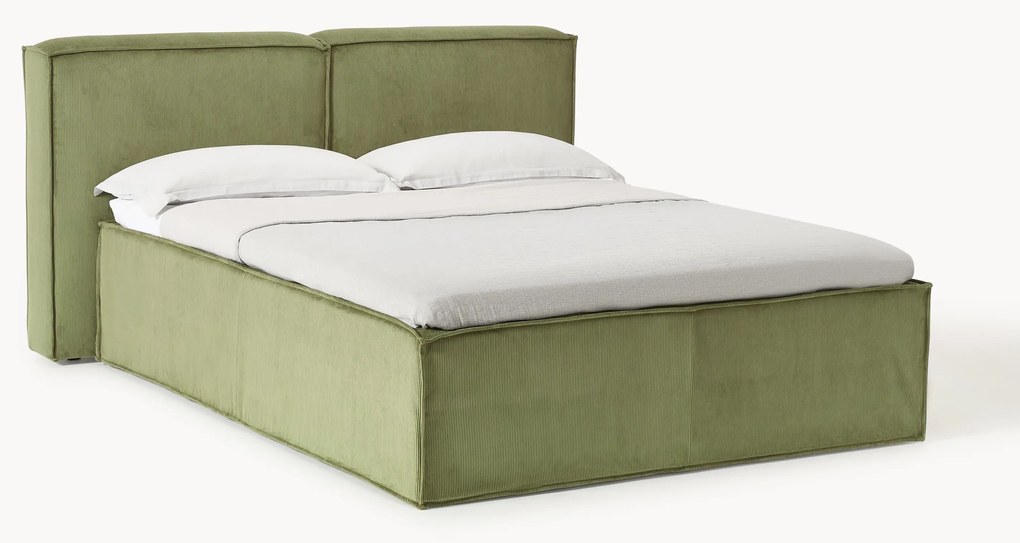 Corduroy boxspring bed Lennon