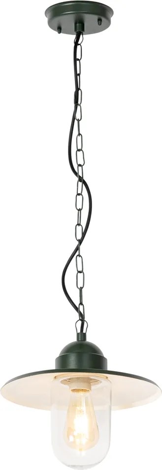 Moderne buiten hanglamp donkergroen IP44 - Kansas