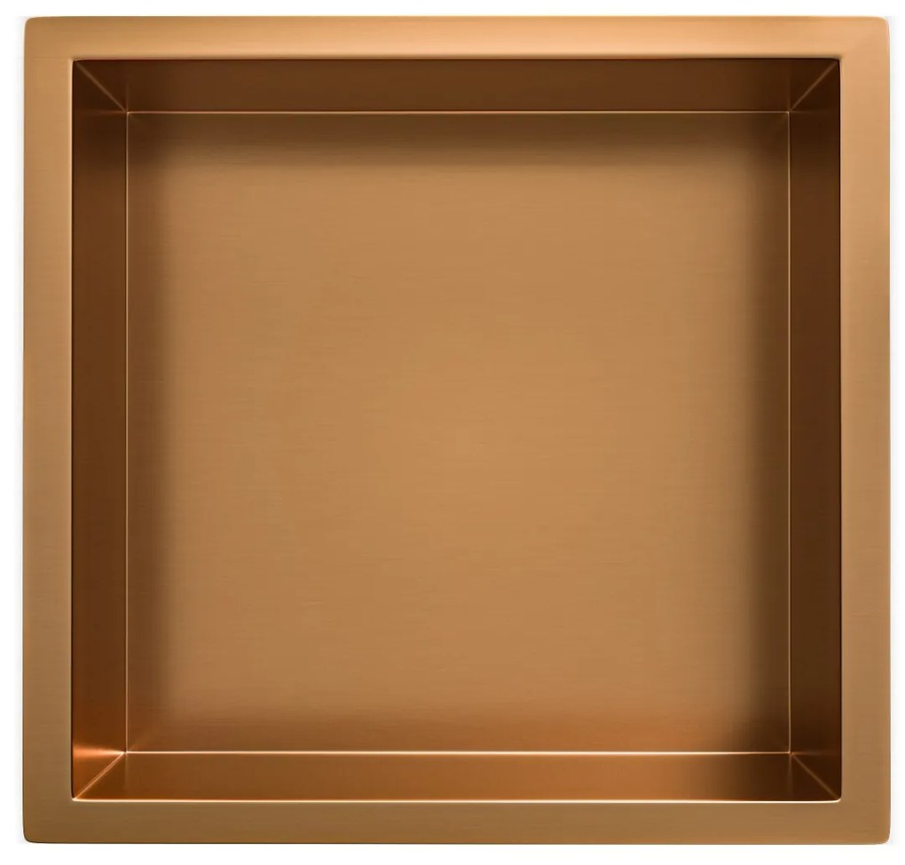 Mueller Bronzo inbouwnis 30x30x10cm geborsteld brons koper