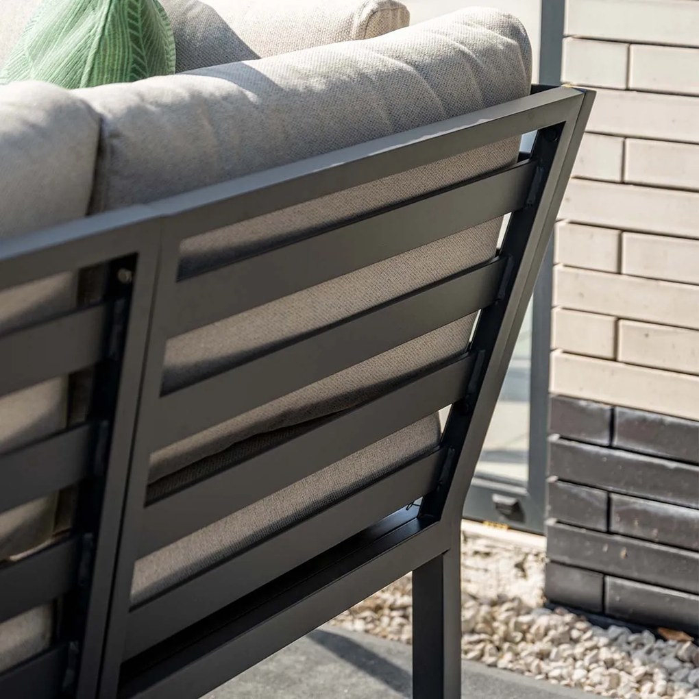 Garden Impressions Denver loungeset 4-delig links – donker grijs