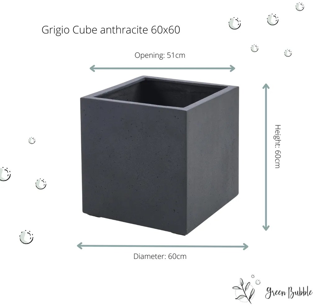 Pot Grigio Cube Antraciet