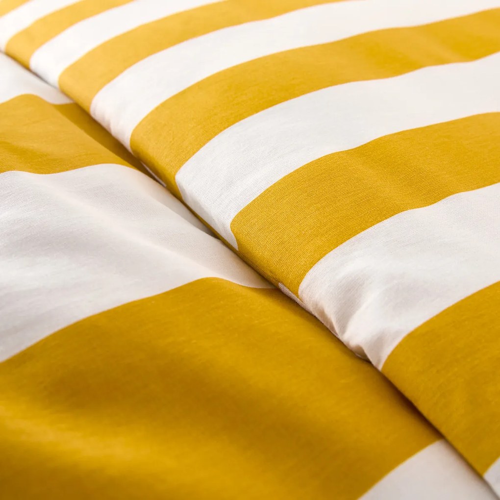 Dekbedovertrek in katoen, HENDAYE JAUNE