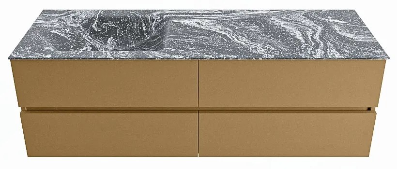 Mondiaz Vica DLux badmeubel 150cm oro 4 lades met wastafel lava links 1 kraangat