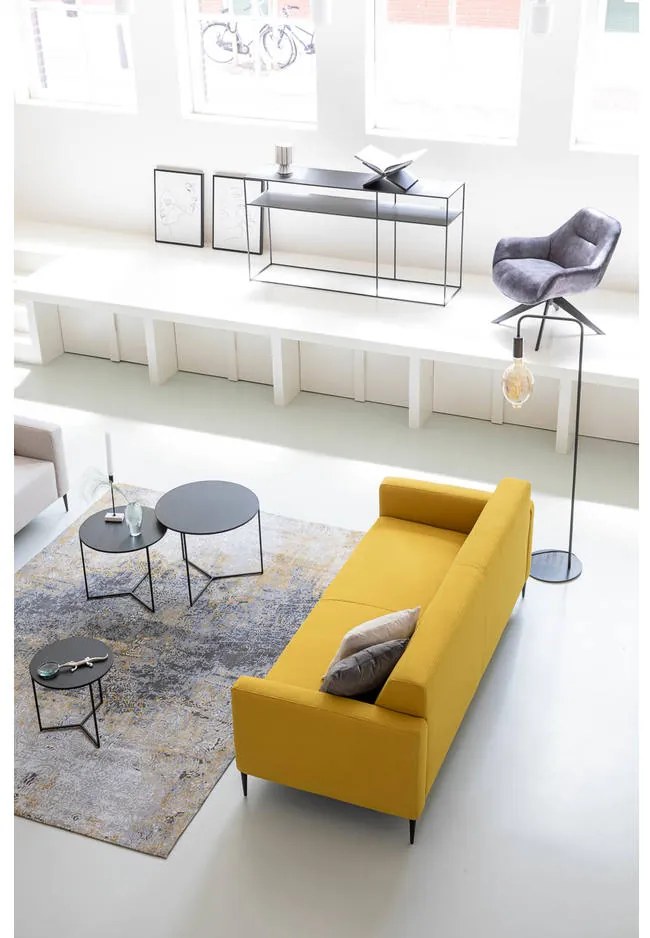 Goossens  Key West geel, stof, 2,5-zits, modern design