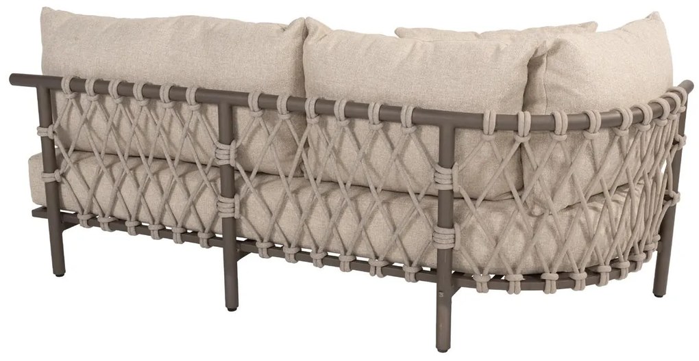 4 Seasons Outdoor Ezra chaise loungebank terre met love island XL Loungebank   bruin weerbestendig