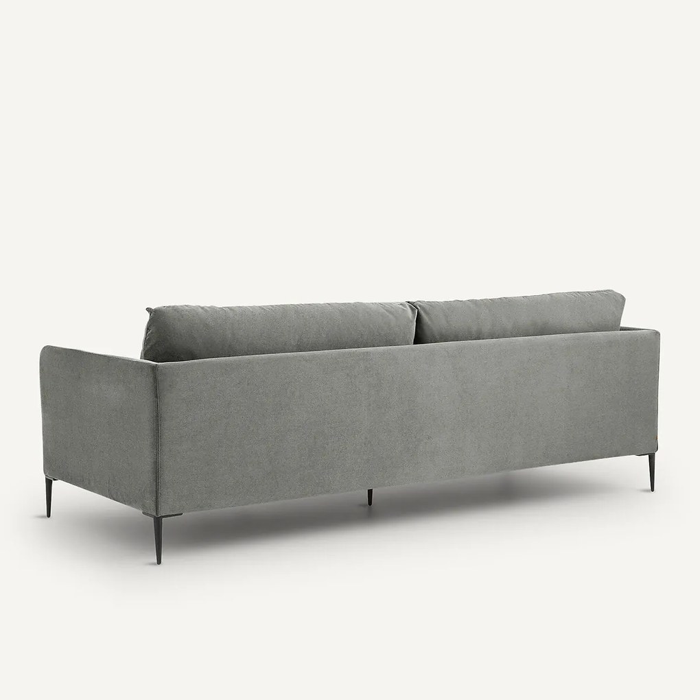 Zitbank in stonewashed fluweel, Oscar, ontwerp E. Gallina