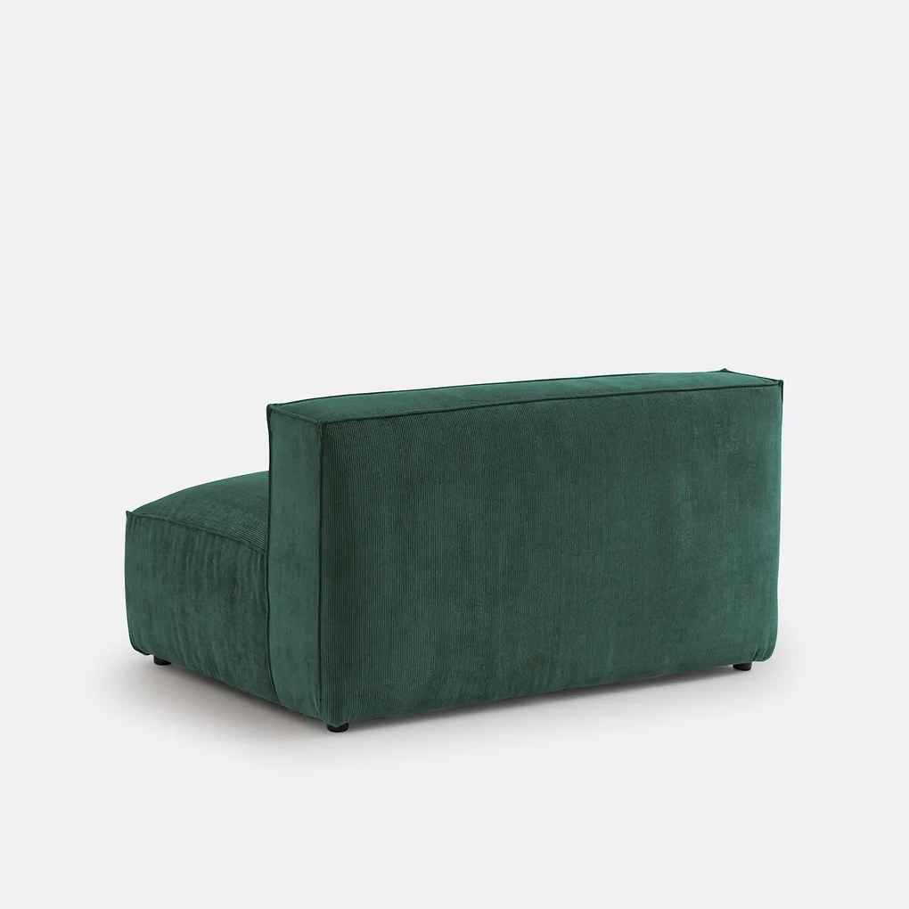 Element voor modulaire bank, 2-zit, in ribfluweel, Seven