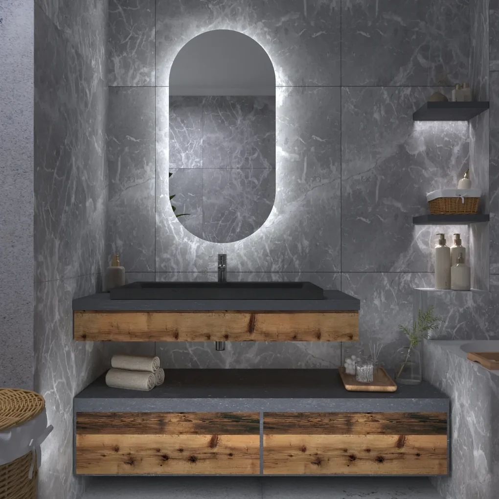 Atypische spiegel met LED-verlichting G3