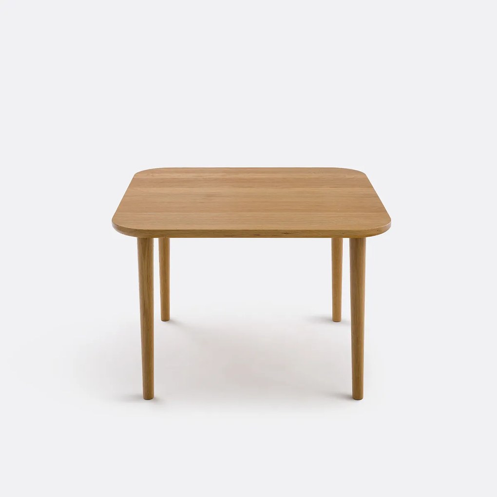 Vierkante salontafel in massief eik, B66 cm, Crueso