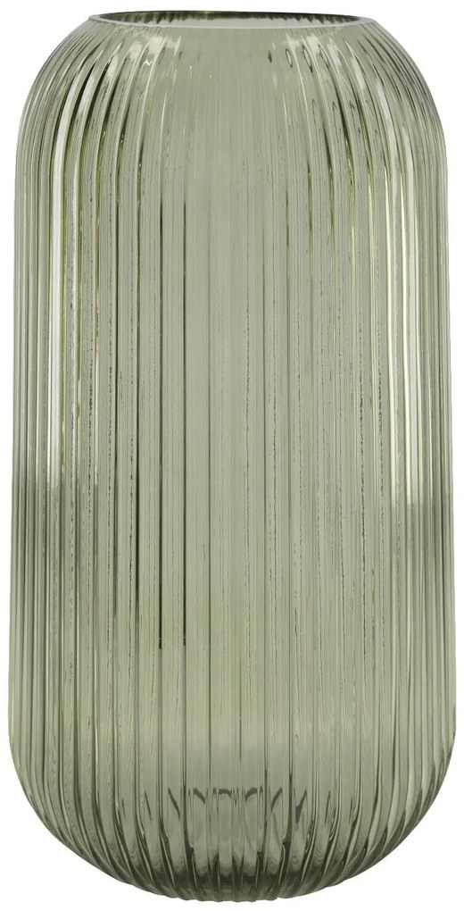 HEMA Vaas Ø14x27 Glas Ribbel Groen (groen)