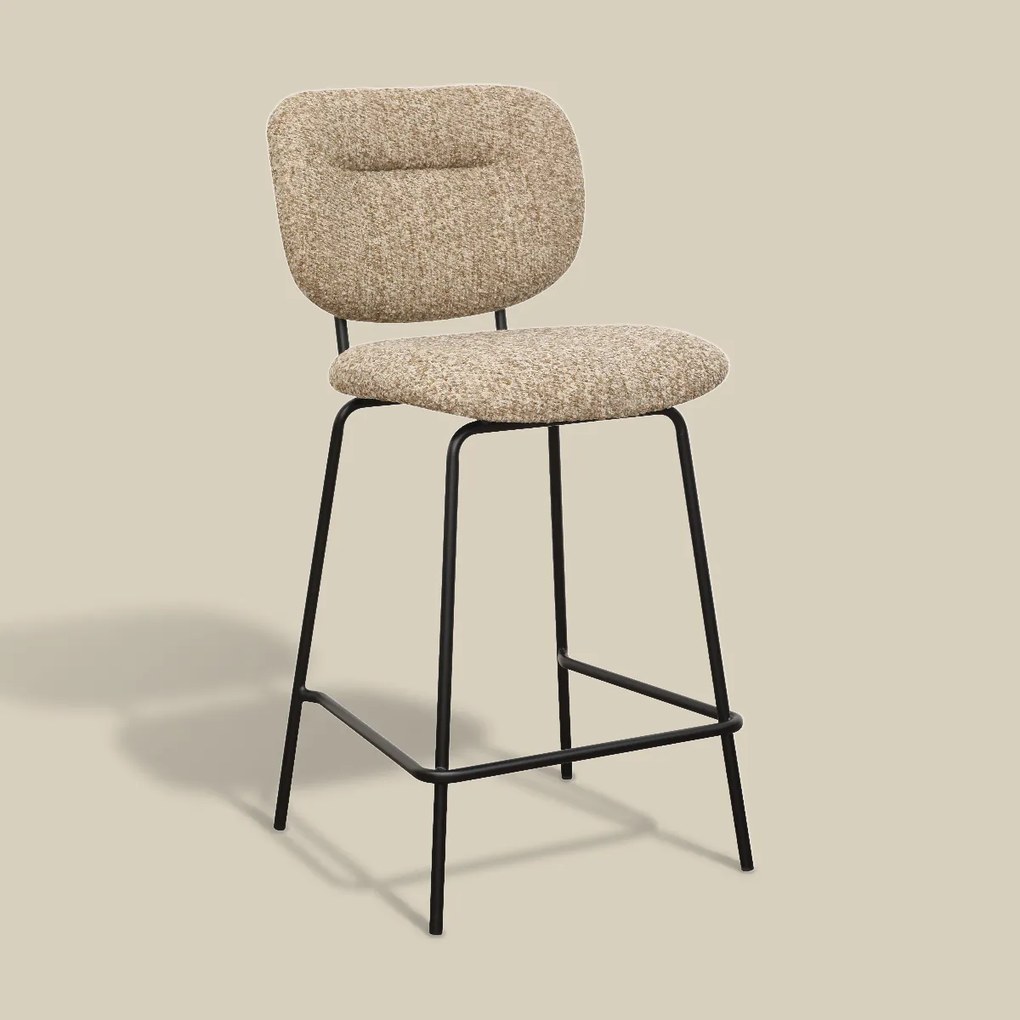 Moderne Barkruk Beige Boucle