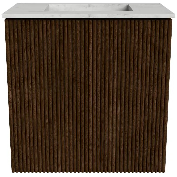 Mondiaz Joya DLux 40cm toiletmeubel walnut met wastafel faye midden zonder kraangat opalo