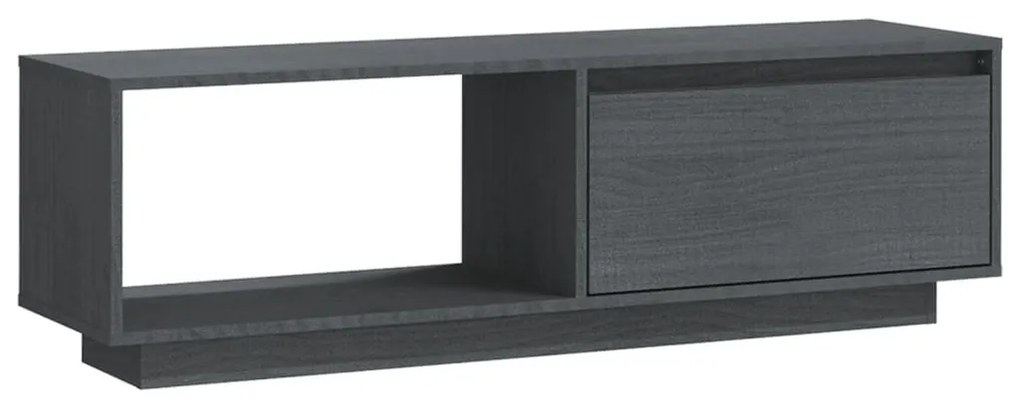 vidaXL Tv-meubel 110x30x33,5 cm massief grenenhout grijs