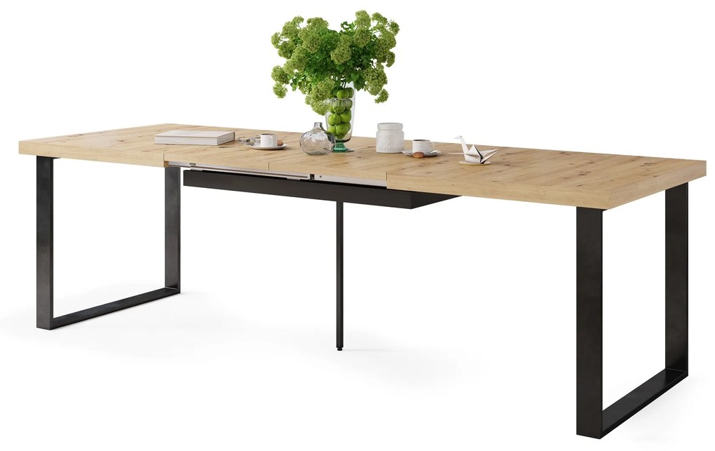 AVELLA Artisan Eik - LOFT TAFEL VOOR WOONKAMER/EETKAMER UITKLAPBAAR TOT 3,1 m!