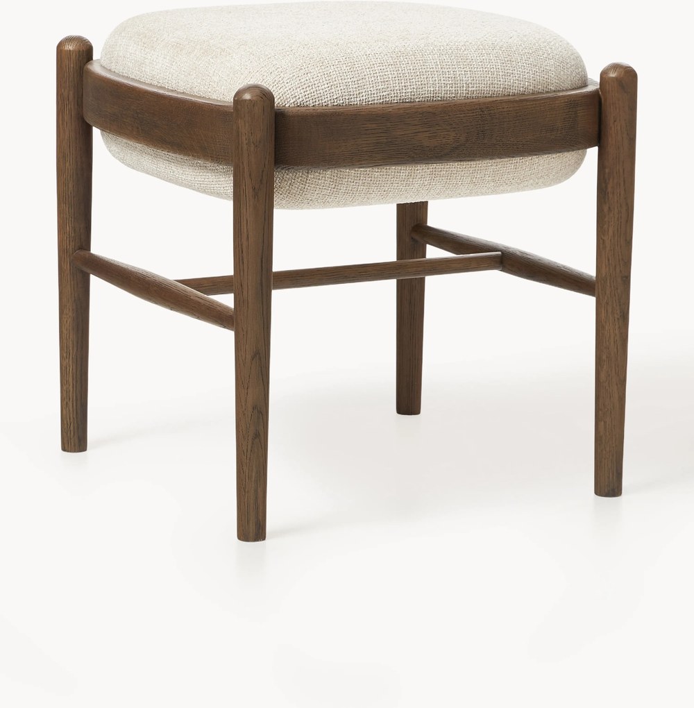 Gestoffeerde eikenhouten kruk Imara