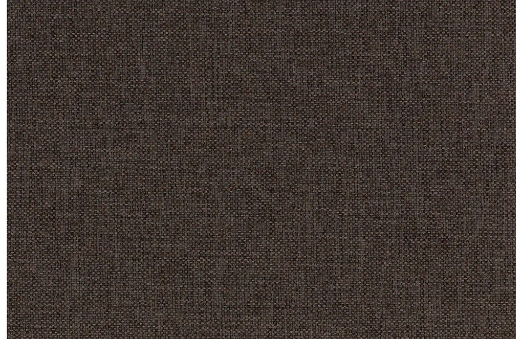 Goossens Eetkamerstoel Funk Zwarte Poten bruin stof met armleuning en Zwart skater wiel met zwarte kapmet wielen, modern design