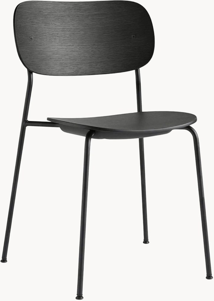 Metalen en houten eetstoel Co
