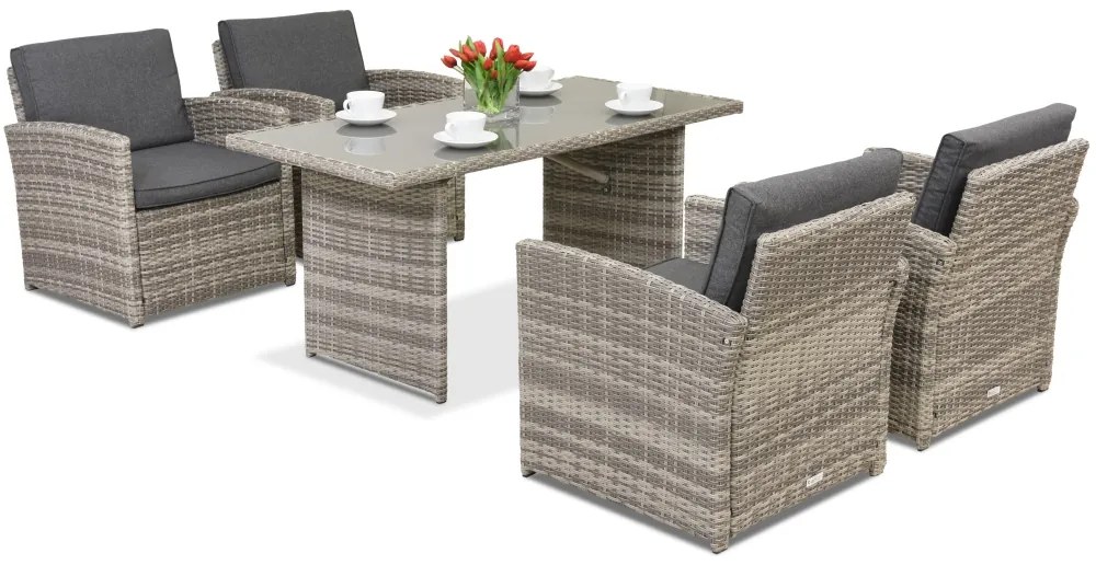 Monaco Premium 4 Garden Point tuinmeubelen lichtgrijs