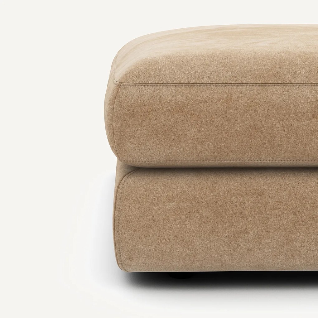 Voetensteun in stonewashed velours, SKANDER