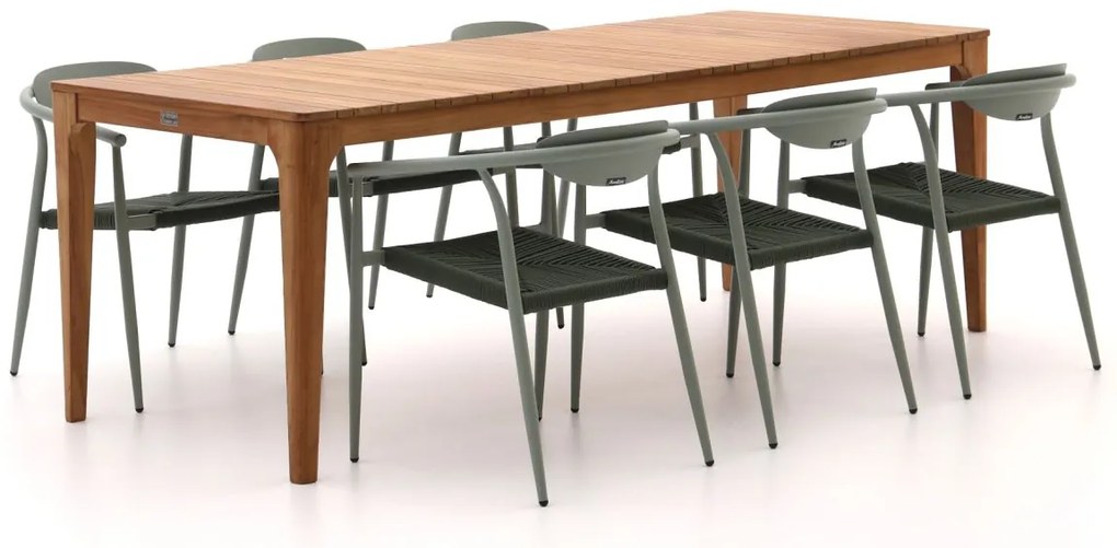 Diningset Manifesto  | 6 personen aluminium | Tuinset stapelbaar | 7-delig | Kees Smit Tuinmeubelen