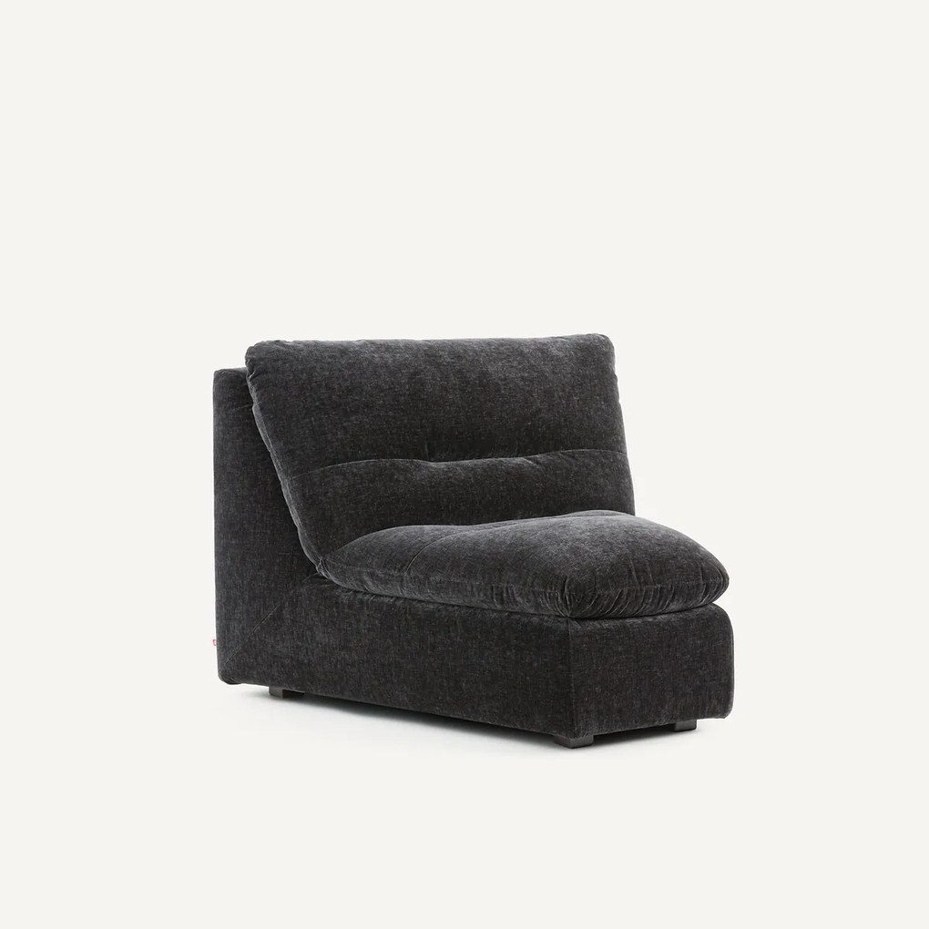 Modulaire hoekzetel in chenille fluweel, Giuliano