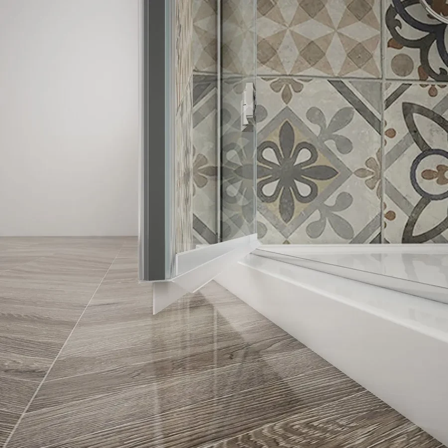 Gelco Trinity douchedeur 90cm rechts met mat glas chroom
