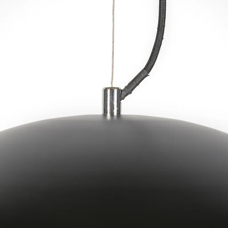 Eettafel / Eetkamer Industriële hanglamp zwart met goud 50 cm - Magna Eglip Modern E27 rond Binnenverlichting Lamp