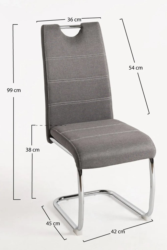 Set 4 Hallen Stoffen Stoelen