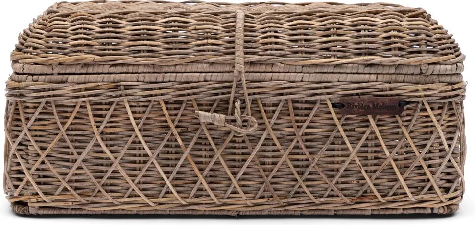 Rivièra Maison - Rustic Rattan Diamond Weave Bread Basket - Kleur: naturel