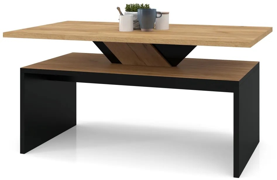SISI gouden eik / zwart, salontafel