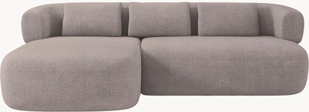 Bouclé hoekbank Jenny (3-zits)