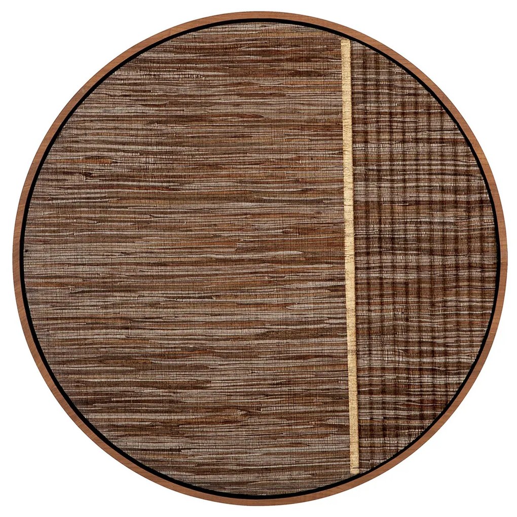 Must Living Contemporary Gold Rond Schilderij Bruin Met Goud Large
