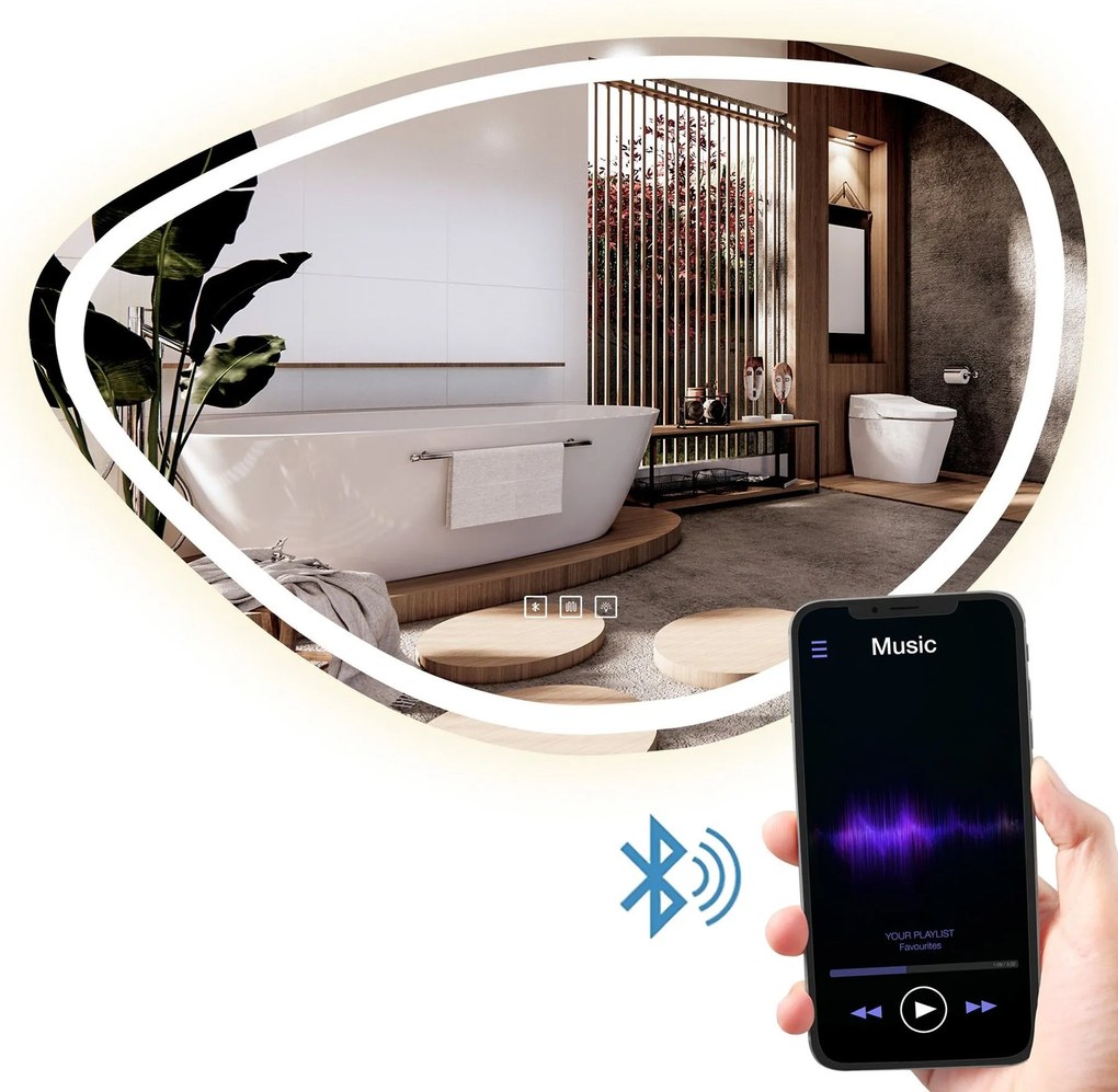 LED Spiegel 70x100cm FOG