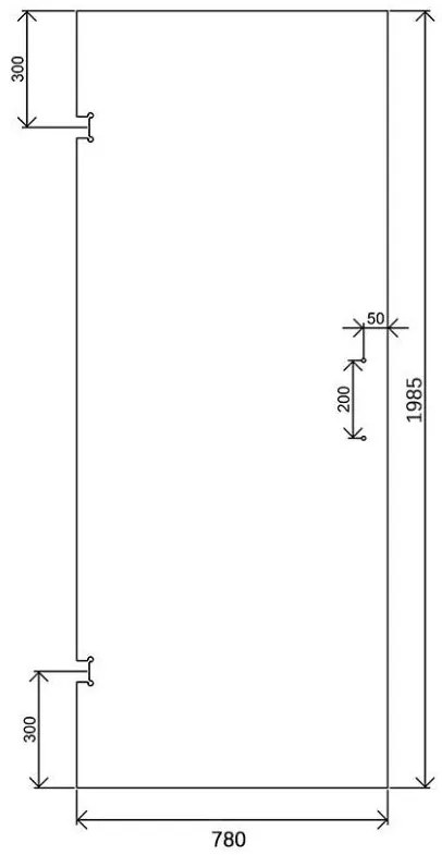 Saniclear Modern glazen douchedeur 80x200cm rookglas